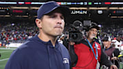 Oct 20, 2025; Seattle, Washington, USA; Seattle Seahawks head coach Mike Macdonald walks off the field after the game against the Houston Texans at Lumen Field. Mandatory Credit: Kevin Ng-Imagn Images