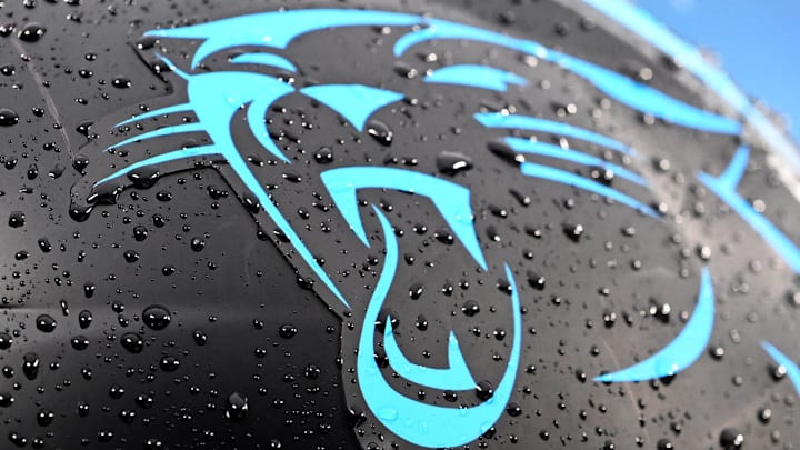 Dec 17, 2023; Charlotte, North Carolina, USA; Carolina Panthers helmet on the sidelines in the first quarter at Bank of America Stadium. Mandatory Credit: Bob Donnan-Imagn Images Dec 17, 2023; Charlotte, North Carolina, USA; Carolina Panthers helmet on the sidelines in the first quarter at Bank of America Stadium. Mandatory Credit: Bob Donnan-Imagn Images