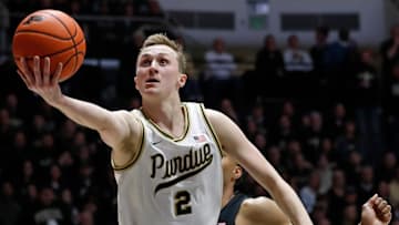 Purdue Boilermakers guard Fletcher Loyer (2) shoots the ball