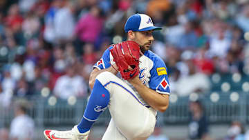 Sep 27, 2025; Cumberland, Georgia, USA; Atlanta Braves pitcher Spencer Strider (99) pitches the ball against the Pittsburgh Pirates during the first inning at Truist Park. Mandatory Credit: Jordan Godfree-Imagn Images