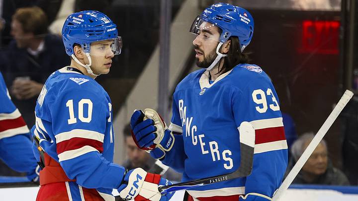 Jan 8, 2026; New York, New York, USA; New York Rangers left wing Artemi Panarin (10) and center Mika Zibanejad (93) at Madison Square Garden. Mandatory Credit: Wendell Cruz-Imagn Images Jan 8, 2026; New York, New York, USA; New York Rangers left wing Artemi Panarin (10) and center Mika Zibanejad (93) at Madison Square Garden. Mandatory Credit: Wendell Cruz-Imagn Images
