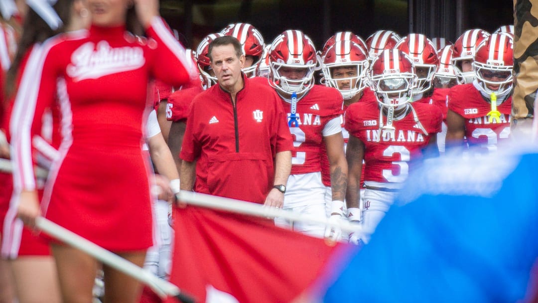 Indiana Head Coach Curt Cignetti during the Indiana versus Wisconsin football game at Memorial Stadium on Saturday, Nov. 15, 2025.