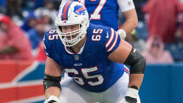 Buffalo Bills guard Ike Boettger (65).