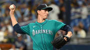 Jun 26, 2024; St. Petersburg, Florida, USA; Seattle Mariners starting pitcher George Kirby (68) throws against the Tampa Bay Rays in the second inning at Tropicana Field. Mandatory Credit: Jonathan Dyer-USA TODAY Sports