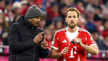 Harry Kane und Vincent Kompany bei der Arbeit Harry Kane und Vincent Kompany bei der Arbeit