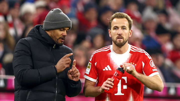 Harry Kane und Vincent Kompany bei der Arbeit