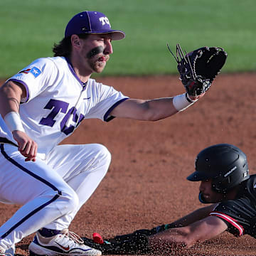 TCU's Cole Cramer at 2nd base earlier this month against Cincinnati. The Horned Frogs finished third in our Big 12 Baseball Power Rankings. 