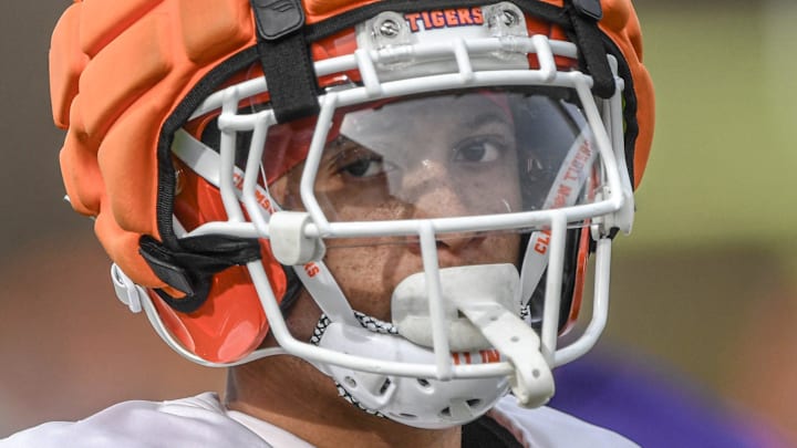 Clemson cornerback Avieon Terrell (8) during Spring Practice in Clemson, S.C. Monday, March 24, 2025.