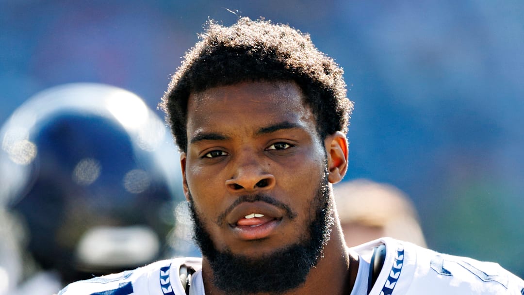 Devon Witherspoon of the Seattle Seahawks is focused