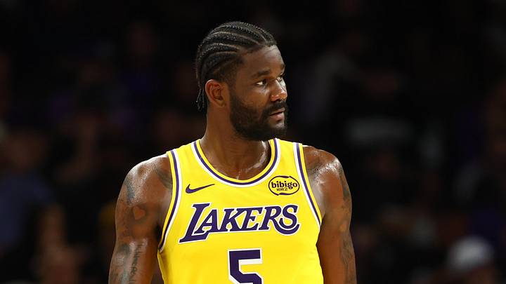 Feb 26, 2026; Phoenix, Arizona, USA; Los Angeles Lakers center Deandre Ayton (5) against the Phoenix Suns at Mortgage Matchup Center. Mandatory Credit: Mark J. Rebilas-Imagn Images