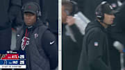 Raheem Morris and Shane Steichen watched as the referees managed to screw up the OT coin toss for Colts-Falcons