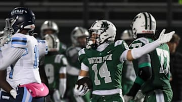 Dutch Fork Silver Foxes celebrates after a first down Friday, Nov. 28, 2025, during the SCHSL semi state football game against the Dorman Cavaliers at Dutch Fork High School in Irmo, South Carolina.