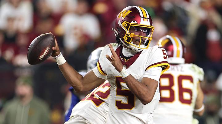 Washington Commanders quarterback Jayden Daniels