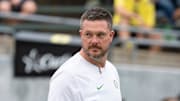 Oregon head coach Dan Lanning walks the field as the Oregon Ducks host the Oklahoma State Cowboys on Sept. 6, 2025, at Autzen Stadium in Eugene, Oregon.