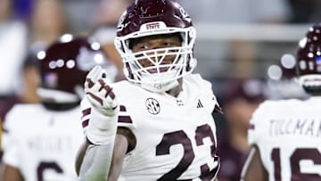 Sep 7, 2024; Tempe, Arizona, USA; Mississippi State Bulldogs defensive lineman Trevion Williams (23) against the Arizona State Sun Devils at Mountain America Stadium. Mandatory Credit: Mark J. Rebilas-Imagn Images
