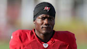 Jul 31, 2025; Tampa, FL, USA; Tampa Bay Buccaneers running back Bucky Irving (7) participates in training camp at AdventHealth Training Center. Mandatory Credit: Nathan Ray Seebeck-Imagn Images