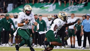 USF quarterback Byrum Brown helped the Bulls to a key American Conference win over North Texas.