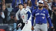 Shohei Ohtani crushed his second home run of Game 3 in the World Series