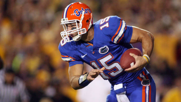 Florida Gators legend Tim Tebow will represent the Gators in the EA Sports CFB25 Showcase