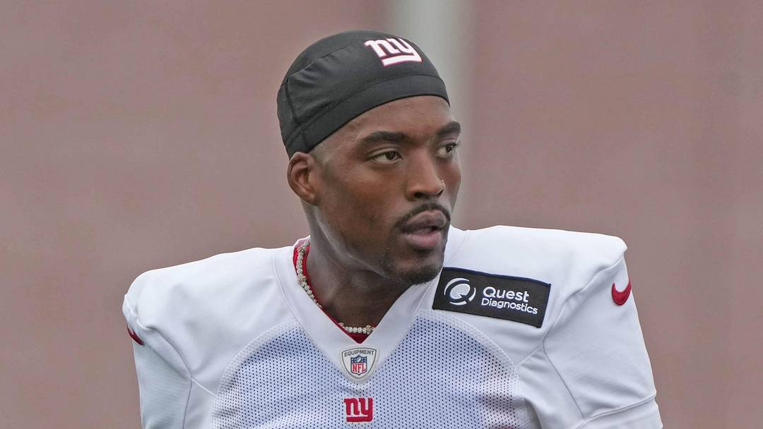 East Rutherford, NJ -- July 24, 2024 -- Safety, Jason Pinnock during the first day of training camp for the 2024 New York Giants.