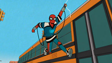 Spider-Man/Peter Parker in Marvel Animation's YOUR FRIENDLY NEIGHBORHOOD SPIDER-MAN, exclusively on Disney+. Photo courtesy of Marvel Animation. © 2024 MARVEL.