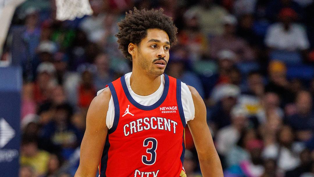 Oct 21, 2026; New Orleans, Louisiana, USA;  New Orleans Pelicans guard Jordan Poole (3) dribbles against Indiana Pacers during the second half at Smoothie King Center.  Mandatory Credit: Stephen Lew-Imagn Images