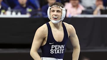 Penn State wrestler Luke Lilledahl at the 2025 NCAA Division I Men's Wrestling Championship