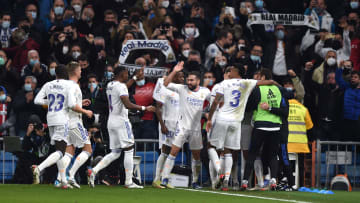 Real Madrid celebrate a comfortable 2-0 victory over Atletico Madrid as the climax to a crucial - and unblemished - two weeks