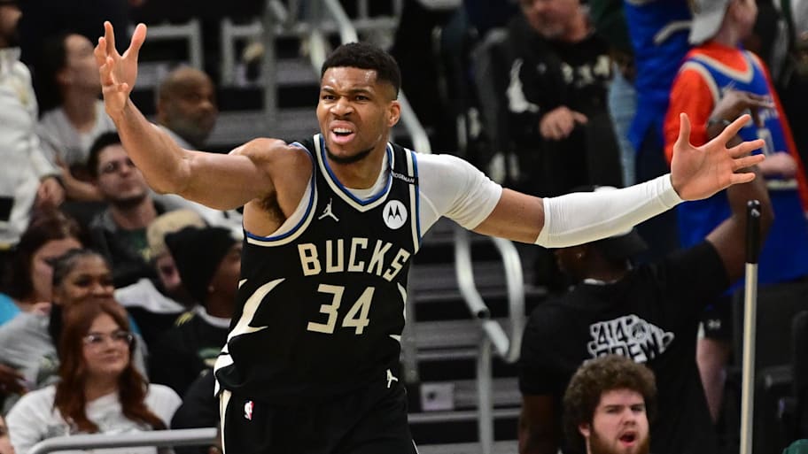 Antetokounmpo has been with the Bucks his whole career, but has been the subject of trade rumors since his team's early exit from the 2024-25 playoffs. | Benny Sieu-Imagn Images