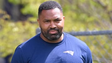 May 11, 2024; Foxborough, MA, USA; New England Patriots head coach Jerod Mayo arrives at the practice fields at the New England Patriots rookie camp at Gillette Stadium.  Mandatory Credit: Eric Canha-USA TODAY Sports