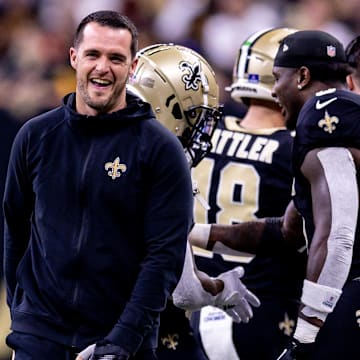 New Orleans Saints quarterback Derek Carr.