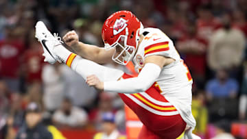 Kansas City Chiefs punter Matt Araiza (14). 
