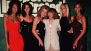 Georgianna Robertson, Stacey Williams, Rebecca Romijn, Jule Campbell, Valeria Mazza and Tyra Banks