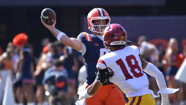 Lincoln Riley Says USC Trojans Illinois Fighting Illini Big Ten Luke Altmyer Jayden Maiava Makai Lemon Waymond Jordan