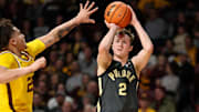 Purdue Boilermakers guard Fletcher Loyer (2) shoots 
