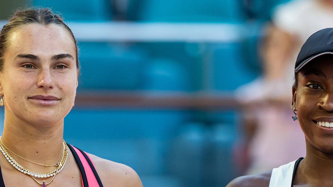 Coco Gauff smiles after a match