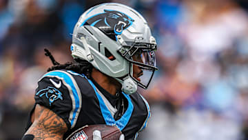 Carolina Panthers running back Rico Dowdle