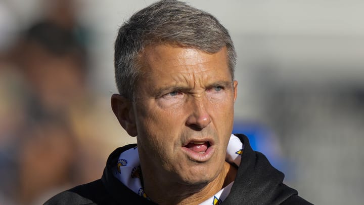 Brent Brennan before the game against the Wyoming Cowboys at Jonah Field at War Memorial Stadium