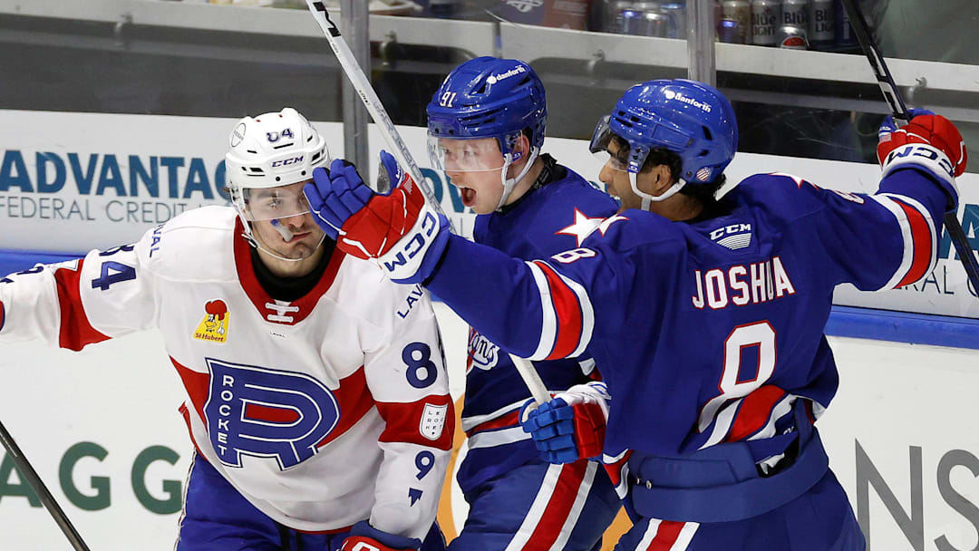 Buffalo Sabres prospect Konsta Helenius while playing for the AHL's Rochester Americans Buffalo Sabres prospect Konsta Helenius while playing for the AHL's Rochester Americans
