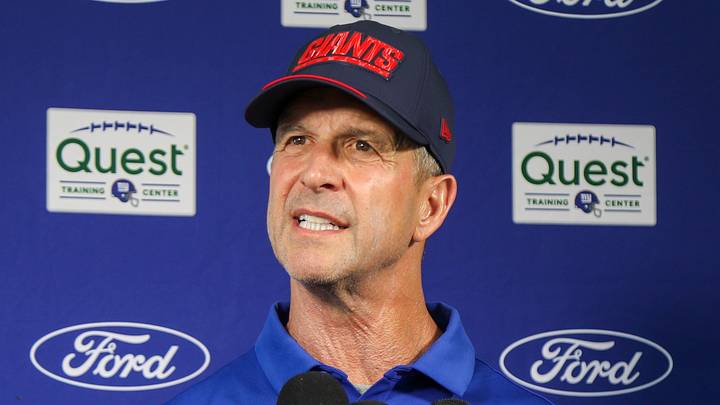 New York Giants - head coach John Harbaugh