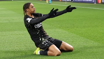 Bradley Barcola, auteur du premier but parisien contre Chelsea