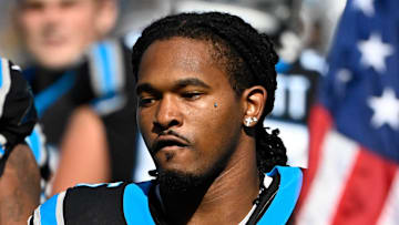 Carolina Panthers running back Rico Dowdle
