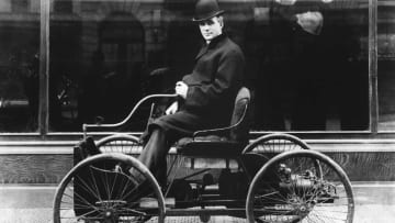Henry Ford In His First Car