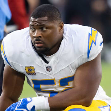 Los Angeles Chargers linebacker Khalil Mack against the Arizona Cardinals at State Farm Stadium.
