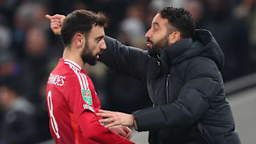 Bruno Fernandes (left) left Sporting CP shortly before Ruben Amorim arrived in Lisbon