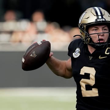 Vanderbilt’s Diego Pavia is among this year’s college football award winners. 