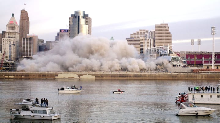 Cinergy Stadium In Cincinnati Is Imploded