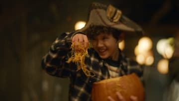 CARVED - When a heartbroken teenage playwright, her younger brother, and a disparate group of survivors become trapped in a historical reenactment village on Halloween night, they must band together to survive a relentless assault by a sentient and vengeful pumpkin. (Courtesy of Disney)
WYATT LINDNER