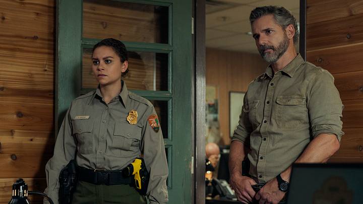Untamed. (L to R) Lily Santiago as Naya Vasquez, Eric Bana as Kyle Turner in episode 105 of Untamed