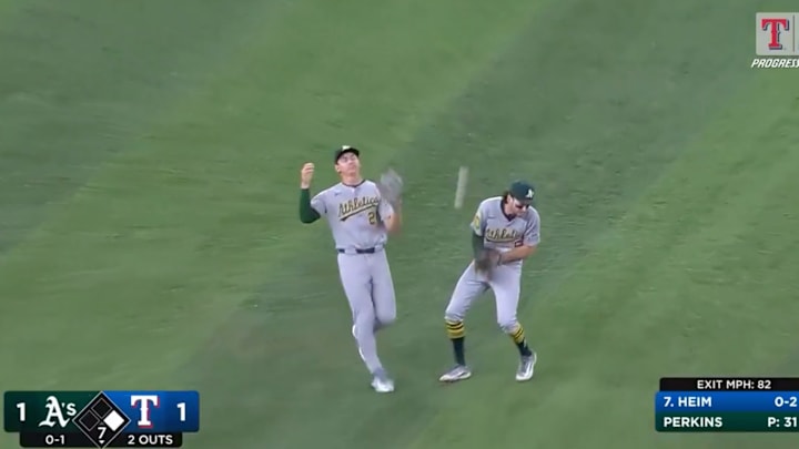 The 2025 Athletics misplayed a pop fly on Wednesday night. The 2025 Athletics misplayed a pop fly on Wednesday night.